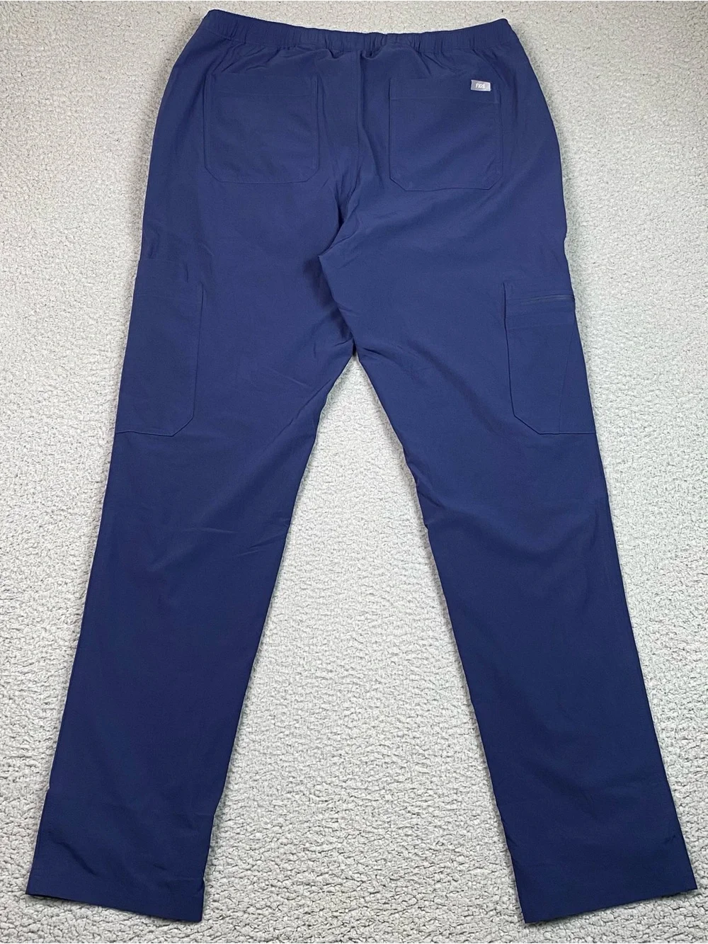 FIGS Cairo Lined Scrub Pants Men's Size M Blue Medical Cargo Stretch Drawstring